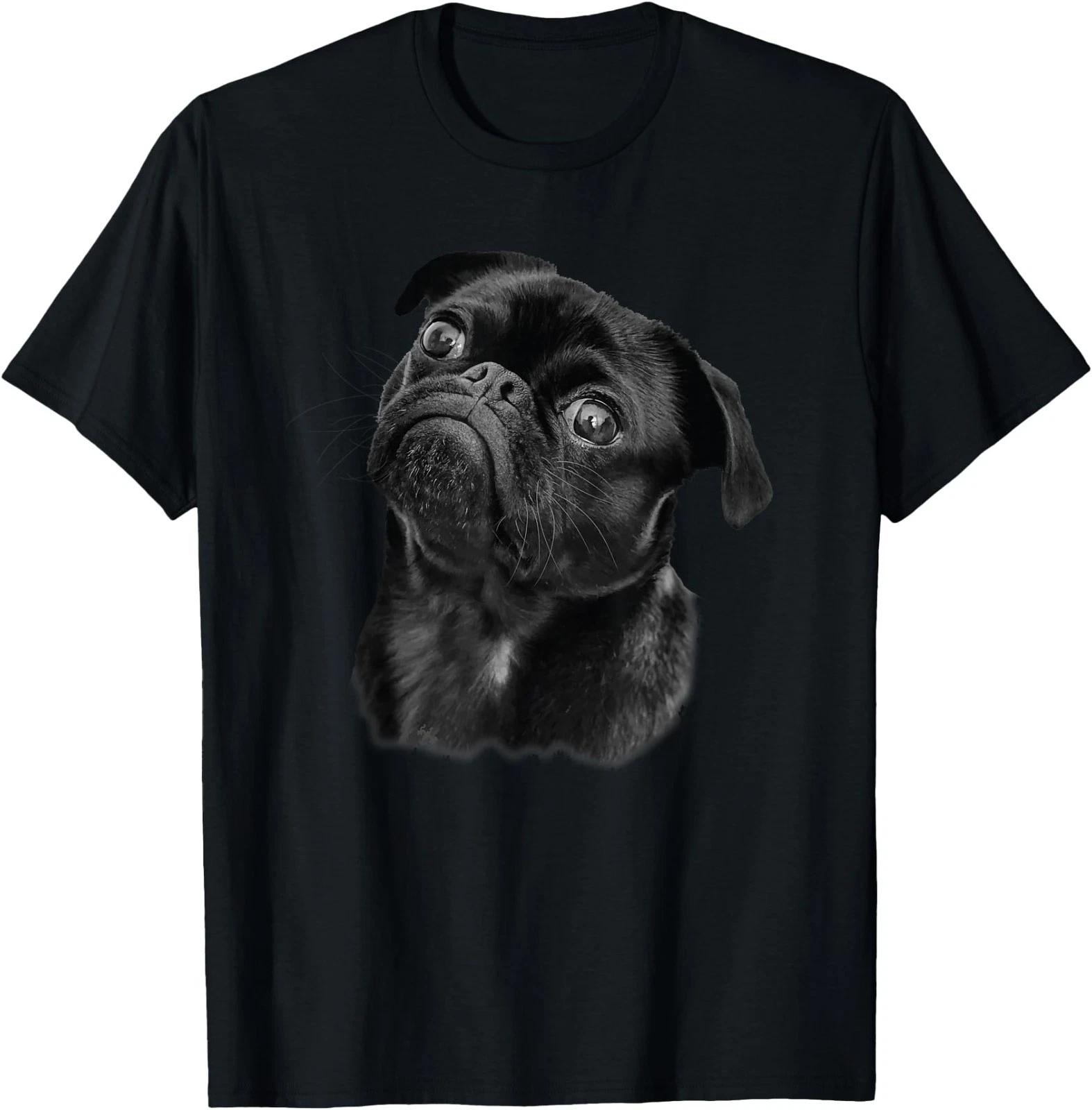 Pug Shirt for Dog Mom Dad Funny Cute Black Pug T-Shirt 4XL