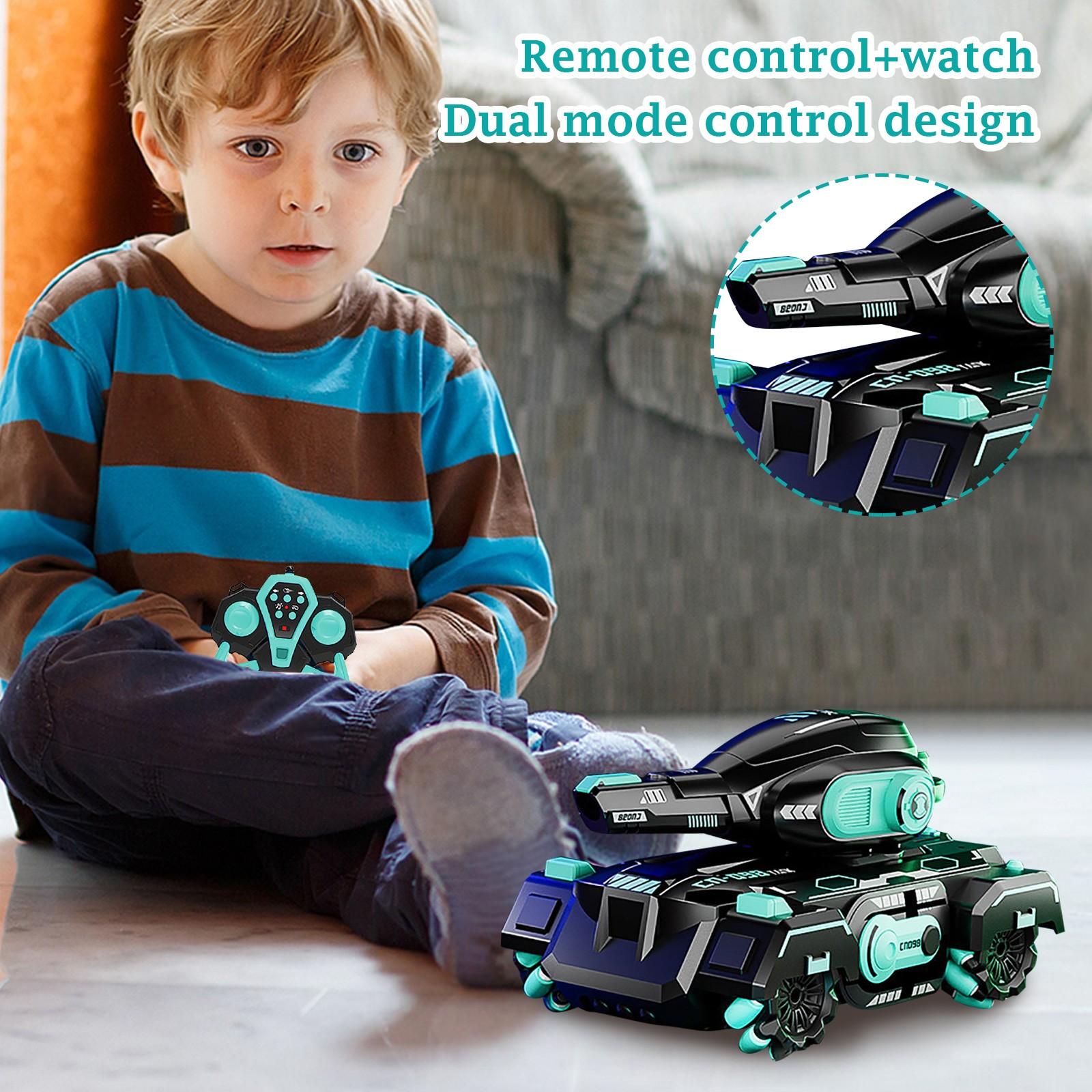 

Пульт дистанционного управления Водяная бомба Танк Машина может чувствовать жесты Пульт дистанционного управления Автомобильные фары Мальчик Трюковая Машина Детские Игрушки One Size