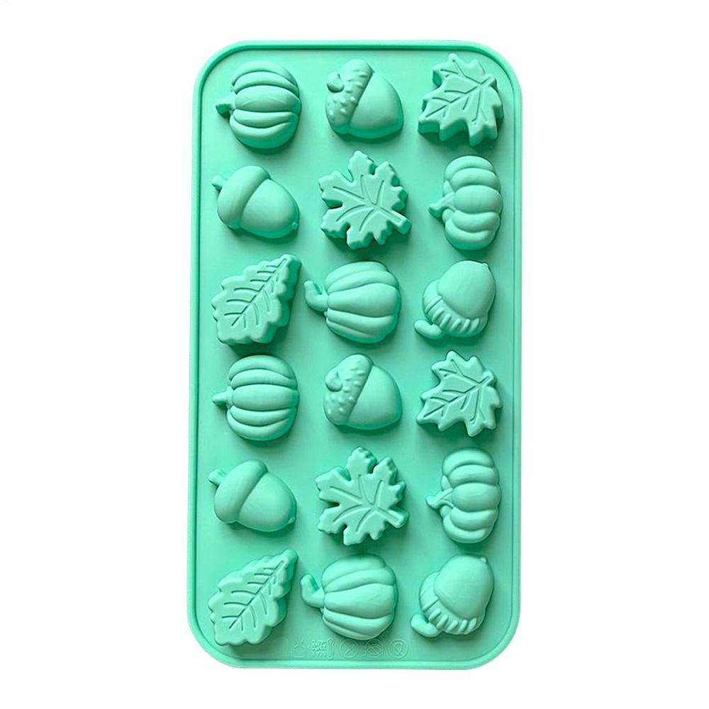 Fall Silicone Baking Molds Candy Chocolate Fondant Non-Stick Cake Decorating Tools Thanksgiving Day Maple Leaves Pumpkin Mold