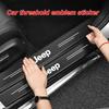 Car Threshold Strip Anti Stepping Leather Protective Sticker For Jeep Grand Cherokee Wrangler JK Gladiator Compass Renegade Patr AJT1