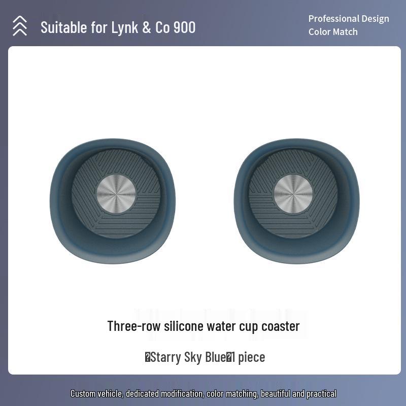 

Lynk & Co 900 Silicone Cup Holder Pad: Three-Row Center Console & Second Row Protective Interior Accessory. Applicable to Lynk & Co 900
