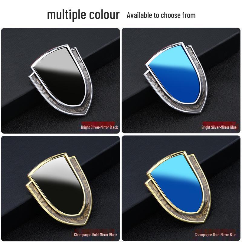 Personalisierbares Metallspiegel-Autoemblem für Tesla, BYD, BMW