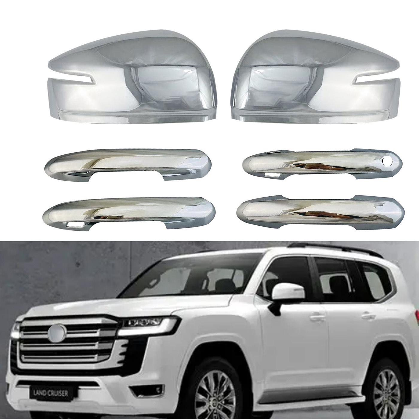 2021 Toyota LC300 Rearview Mirror Cover & Door Handle Electroplated Decorative Parts Full Cover Handle Electroplated