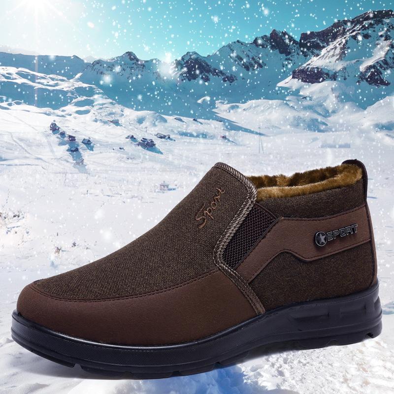 Winter Warm Men'S Boots Lightweight Cotton Shoes Male Big Size 48 Ankle Boots Men Casual Comfort Winter Shoes For Men