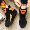 High-Top-Schuhe Herren Winter Samt verdickt warm Fell integriert Baumwollschuhe dicksohlige rutschfeste lässige Lauf-Sportschuhe