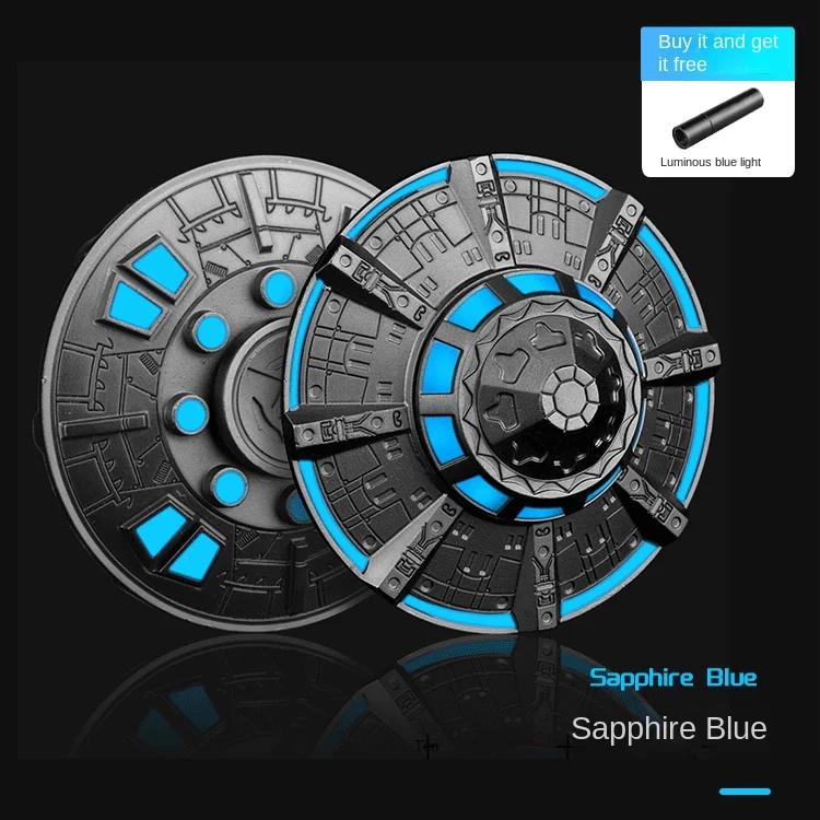 Cool Spaceship Ufo Fidgeting Spinner Edc Metal Alloy Luminous Fingertip Gyroscope Relaxing Toys For Adults Kids Counter Anxiety
