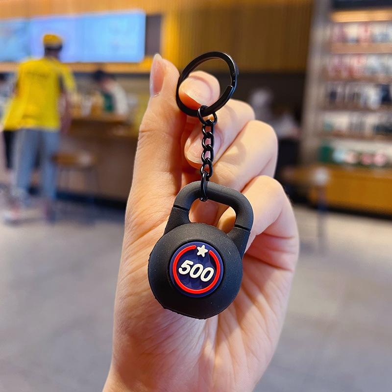 Nowy Gryf Silikonowy Hantel Prezenty dla Miłośników Siłowni Trenera Fitness Plecak Zawieszka do Samochodu