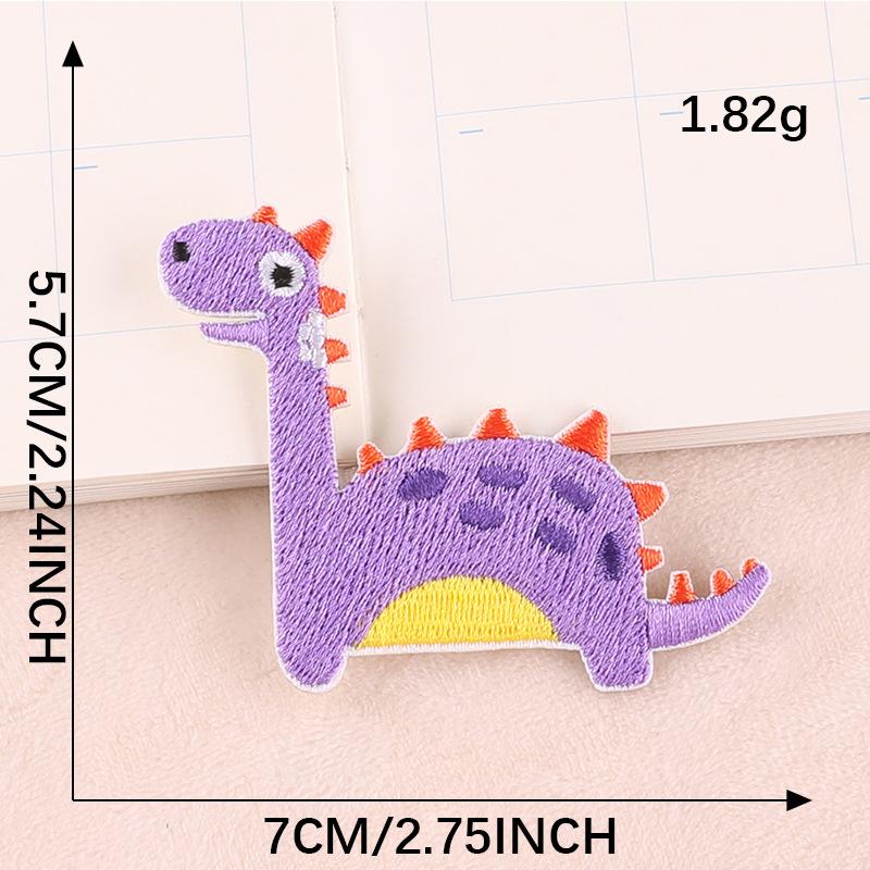 Embroidery label cloth sticker cartoon animal dinosaur patch sticker clothing accessories embroidery sticker