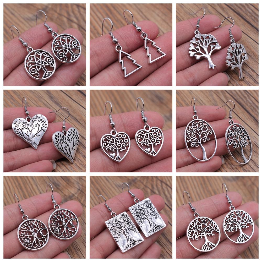 Tree Earring Women Drop Earrings Round Tree Dangle Earrings Women Fashion Jewelry Gift For Women