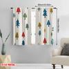 Set Of 2 Plane Printing Popular Curtains Christmas Trees Festive Holiday Versatile Fabric Without Rod Decorations Inside Curtain Polyester