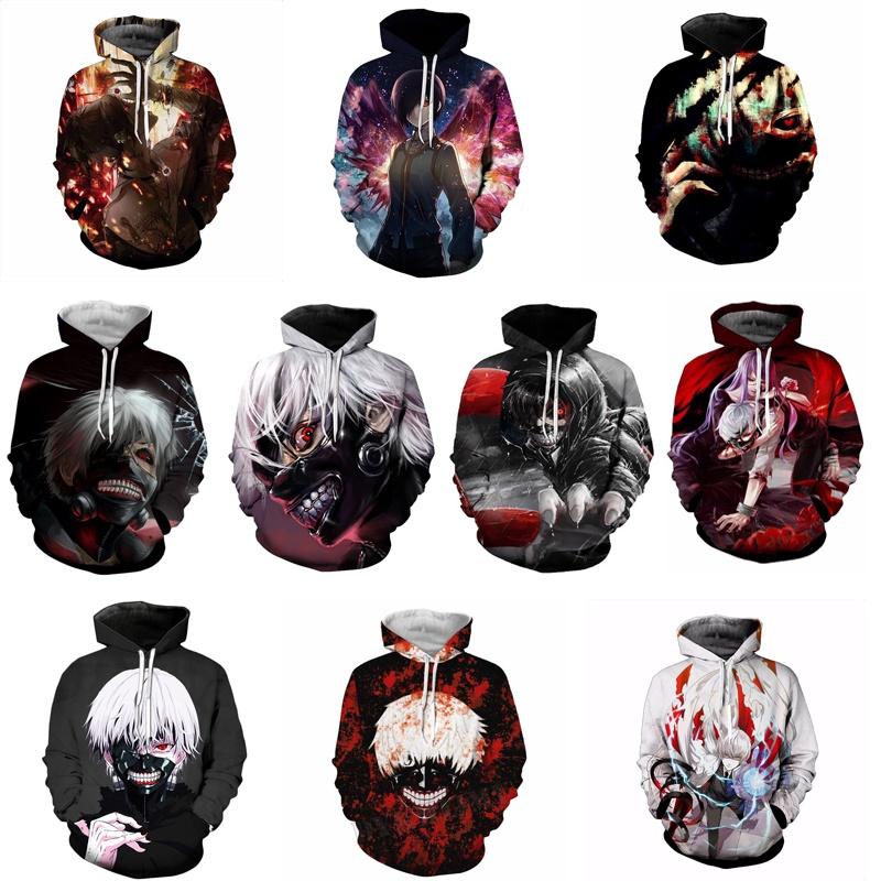 Sweatshirt Tokyo Unisex Ghoul Cosplay Sweater Capuche Sweat Hoodie Pullover