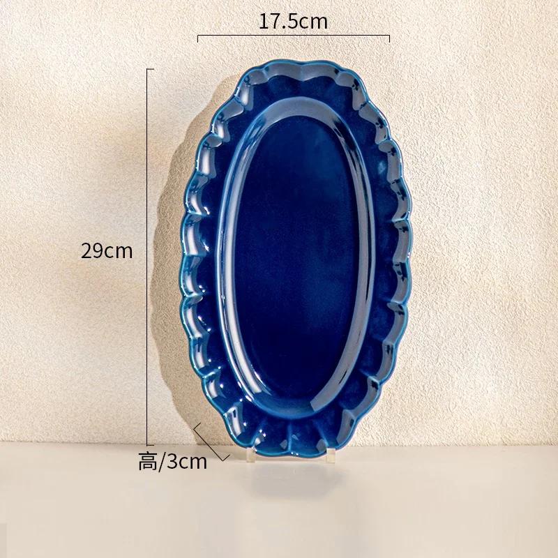 Retro Creative Ceramic Plate Light Luxury Hotel Restaurant Delicious Dishes Dining Plates Modern Style Premium Tableware