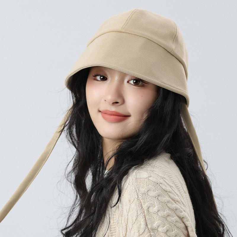 Fisherman Hat Women's Warm Basin Hat Autumn Winter Strap Bucket Hat