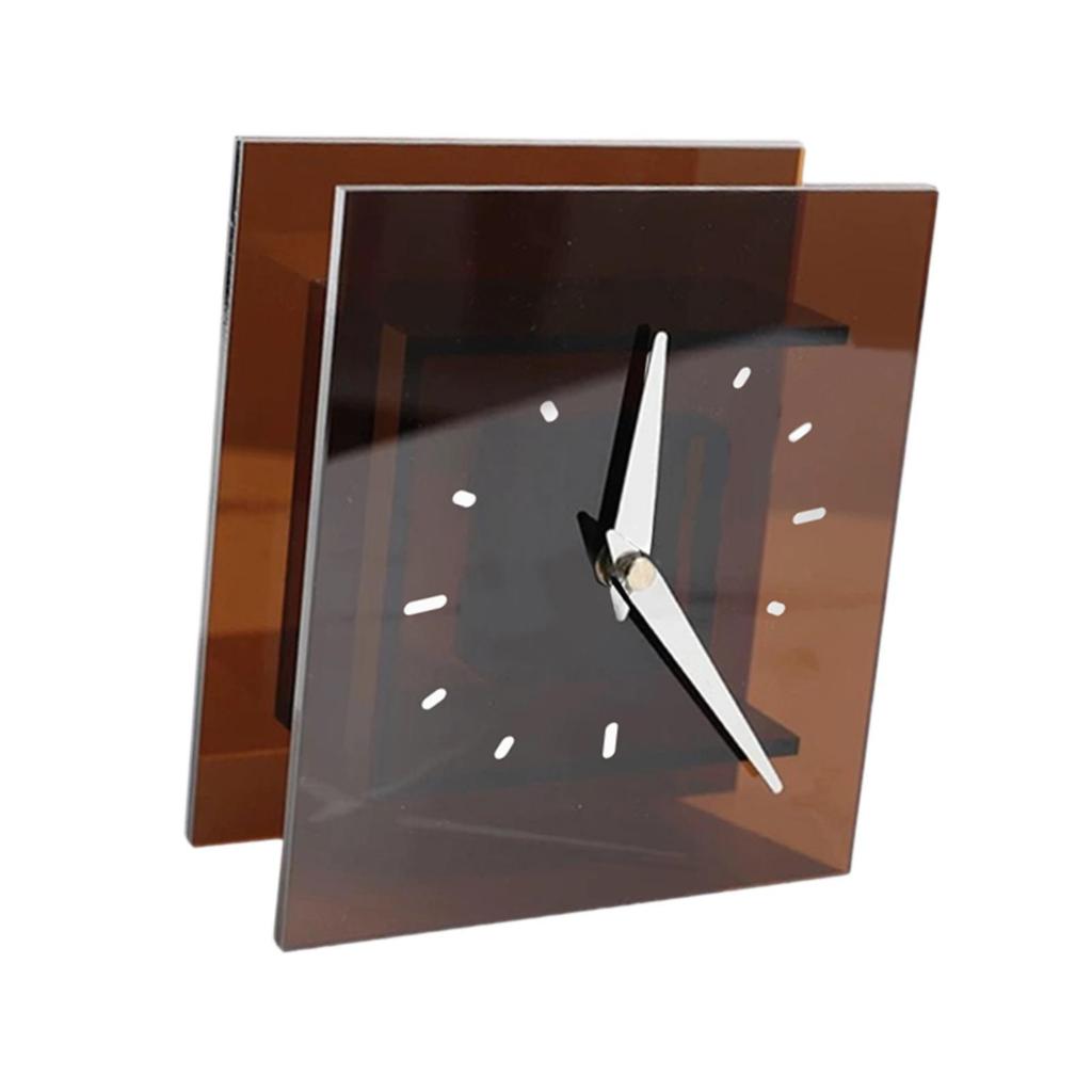 Minimalist Table Clock Acrylic Silent Desk Clock Contemporary Decorative Ornament for Bedroom Living Room