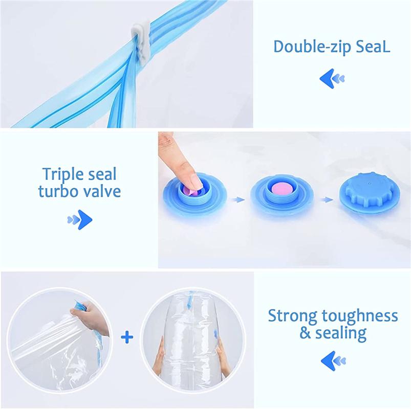 Vacuum Storage Bags With Valve Folding Compressed Space Saving Clothes Storage Big Size For Towel Cloth Blanket