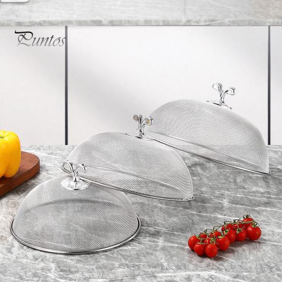 Easy Clean Food Tent for Daily Dining Stainless Steel Mesh Cover with Handle, Insect Control Fine Net Dust Protection Tent, Durable Dome Guard Plates