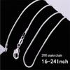 2MM Silber Schlangenkette Halskette - Europäischer & Amerikanischer Stil, Versilbertes Modeaccessoire für Damen