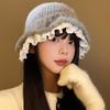 Yarn Knitted Fisherman Hat Solid Color Beanie Hat Retro Women Bucket Hat  Holiday