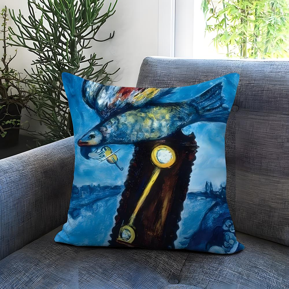 Popular M-MMarc Chagall Cushion Cover Comfortable Reversible Pillow Cover Ideal for Car Sofa Bedroom & Beyond