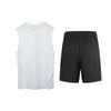 Li-Ning Simple Versatile Sleeveless Sports Leisure Set Unisex Sets White Black YVSV027-1+YKSV115-1