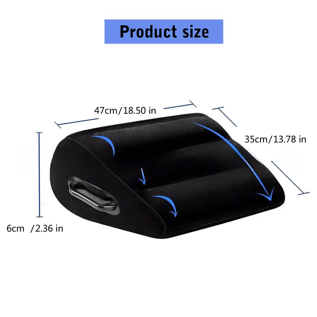 Inflatable Wedge Pillow For Bed Back Leg Support Adjustable Air Cushion With PVC Flocked Surfaces Pain Relief Support