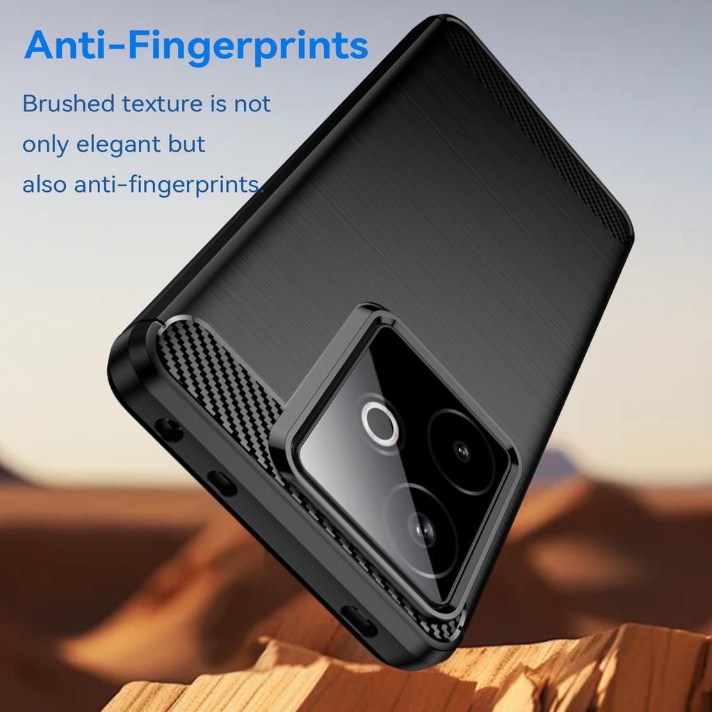 For Realme GT 7 5G/7T 5G Case Protective Phone Cover Carbon Fiber Texture Brushed