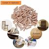 JUTOSU Wood Dowels, 6x20mm, Pack of 100, Woodworking Dowels, Wood Dowels, Dowel Marker, Wooden Nails, Dowel Marking Punch, Kiln-Dried Grooved Chamfere
