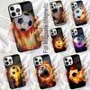 Fire Football Soccer Ball Soft Phone Case for iPhone 17 Air 16e Pro Max 15 Pro 13 14 Plus 11 12 MagSafe Magnetic Coque