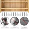 10-100pcs Partition Bracket Screw Cross Self-tapping Screw with Cover Cabinet Board Laminate Support Wardrobe Glass Partition Nail
