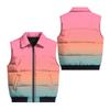 Men's Casual Loose Fit Padded Vest with Pockets, Zip Front and Lapel Collar, Polka Dot Print for Lounging and Daily Wear