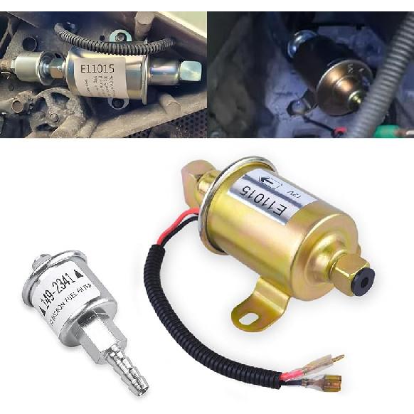 149-2620 Electric Fuel Pump With 149-2314-01 Fuel Filter RV Replacement For Cumm Onan Marquis Gold 5500 5.5KW Gas Generator RV 5500 EVAP Motor E11015