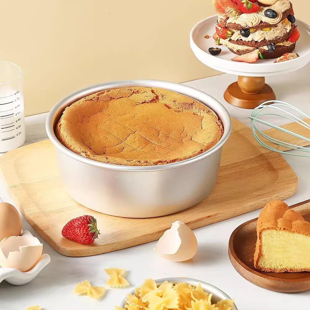 Chiffon Cake Mold Set with Removable Bottom: 4", 6", 8", 10" for Oven Use