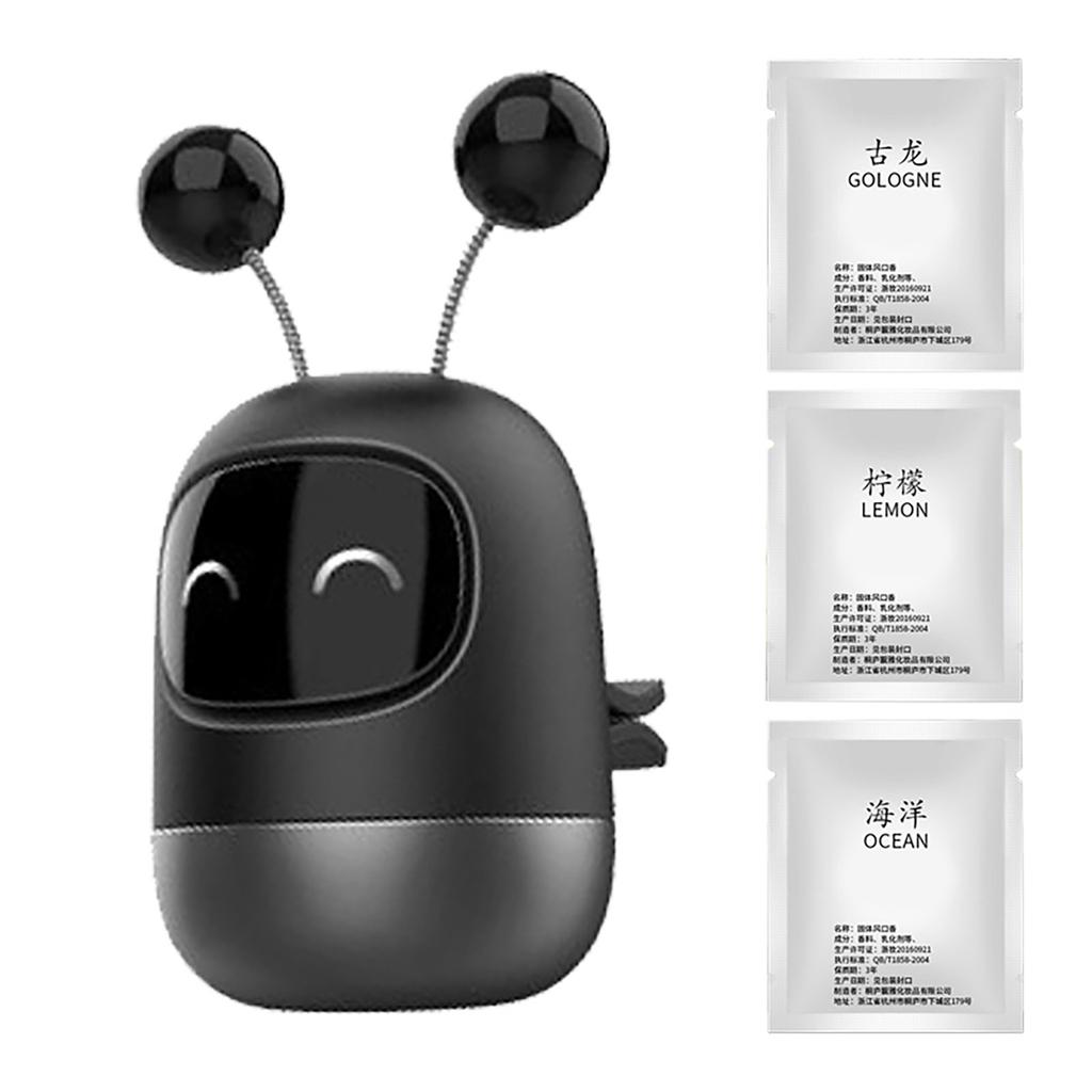 Robotic Car Air Fresheners Conditioner Vent Perfume Interior Aromatherapy Diffuser Fragrance Ornament with 3 Refill