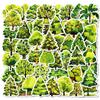 50 Cartoon Green Forest Graffiti Stickers Waterproof Decorative Stickers