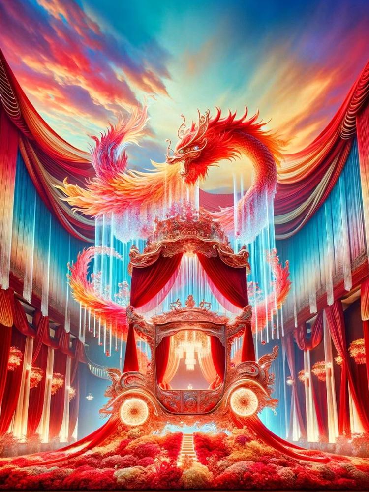 Phoenix 5DDIY Diamantová malba Zvířecí Krajina Obrázek Úplný čtvercový/kulatý Šperk Kříž Vyšívaná mozaika Domácí dekorace