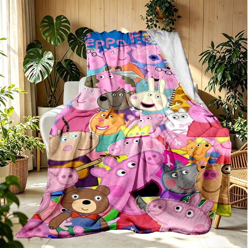 Cartoon animation Pattern Blanket for Home Decoration, Bed, Sofa, Car Travel, Camping, Suitable for All Seasons, Birthday Christmas Gift