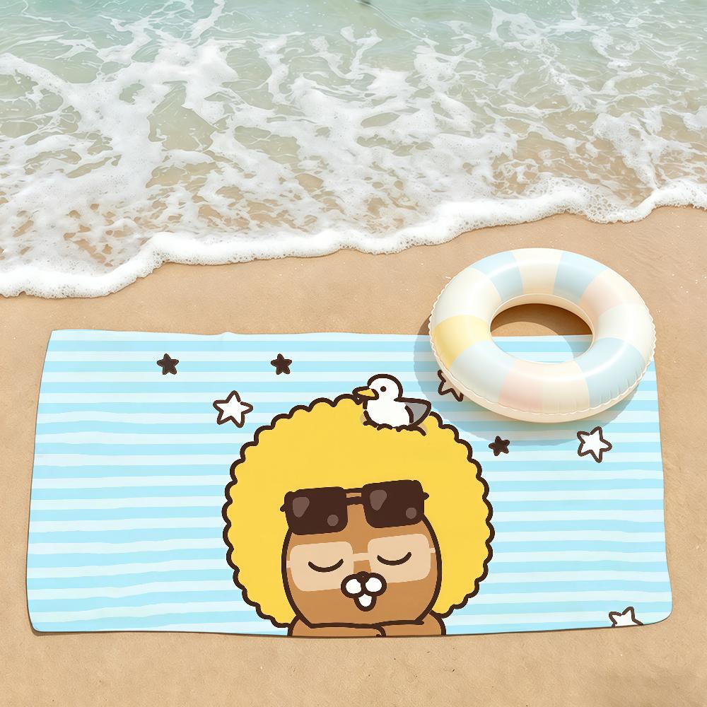 K-Kakaos Cartoon Friends Towel Drying Bath Towel Applicable To Light Swimming Camping Yoga Beach Out