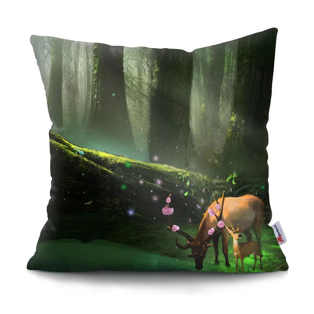 Psychedelic Forest Cushion Cover Home Decor Bedroom Pillowcase Car Sofa