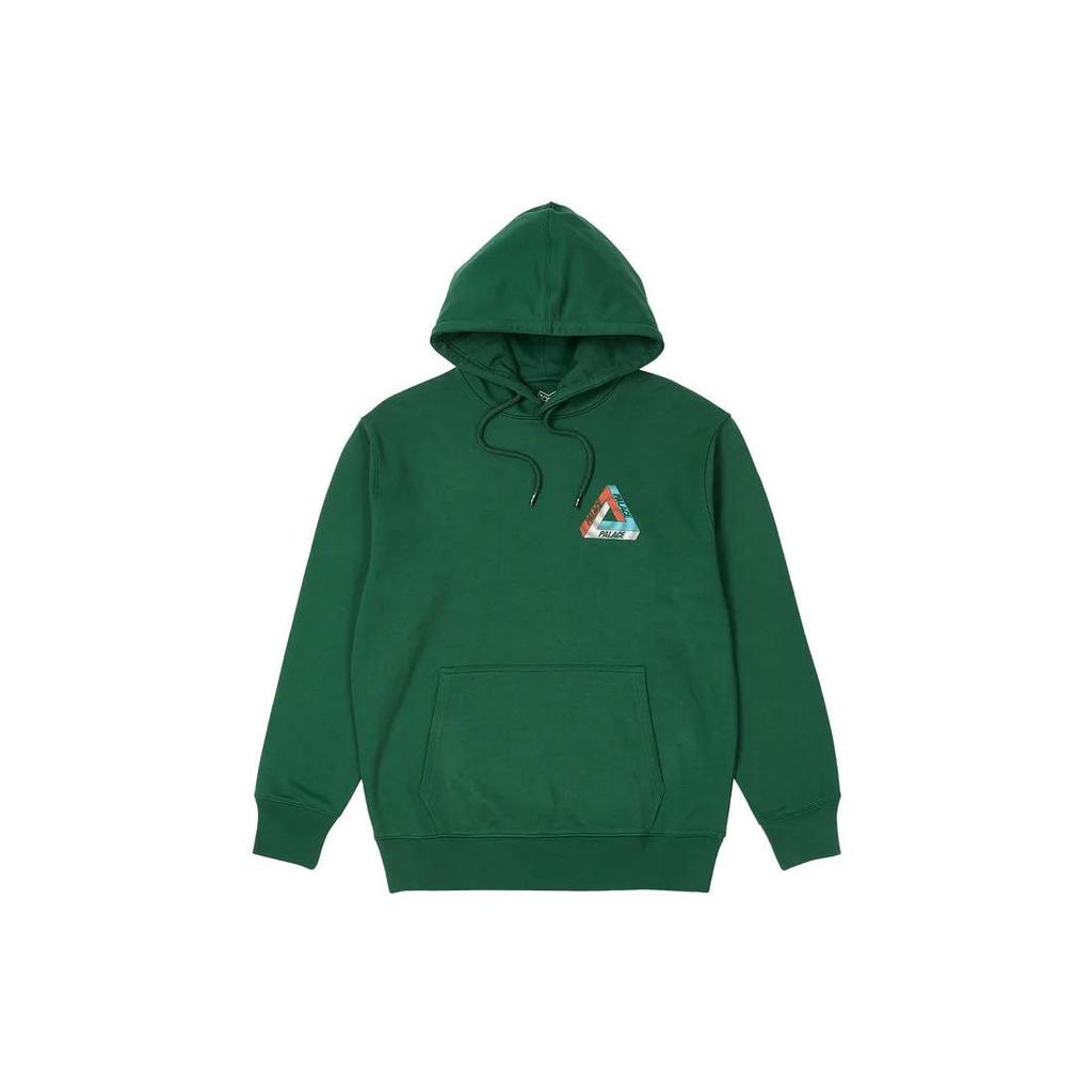 Palace Swirl Tri-Ferg Hood Green Unisex Tops P23HD111