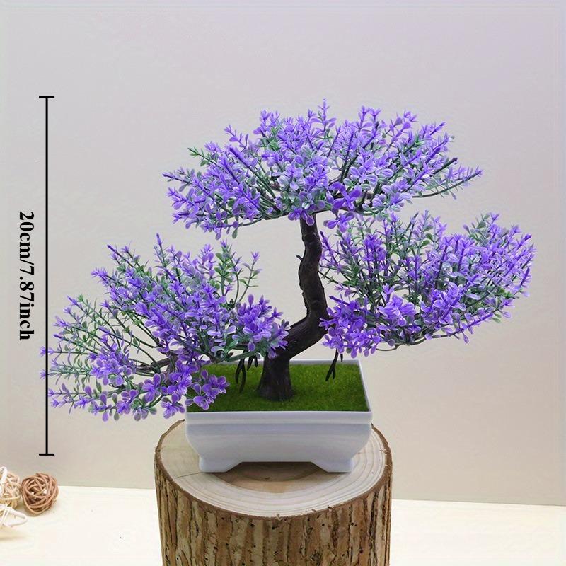 Simulated Floral Green Plant Decoration-Plastic Welcome Pine Bonsai Plant for Home,Office,Realistic Plant for Indoor and Outdoor