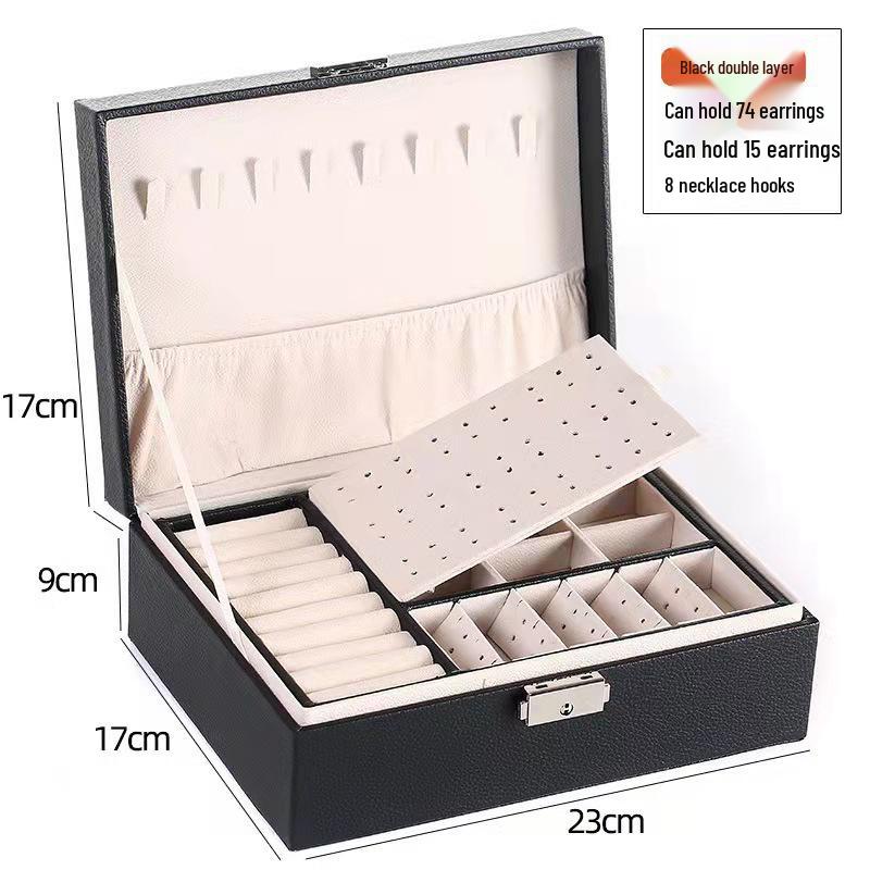 Premium Three-Layer Jewelry Organizer with Drawers for Necklaces, Earrings, Accessories, and Gold - Large Capacity Storage