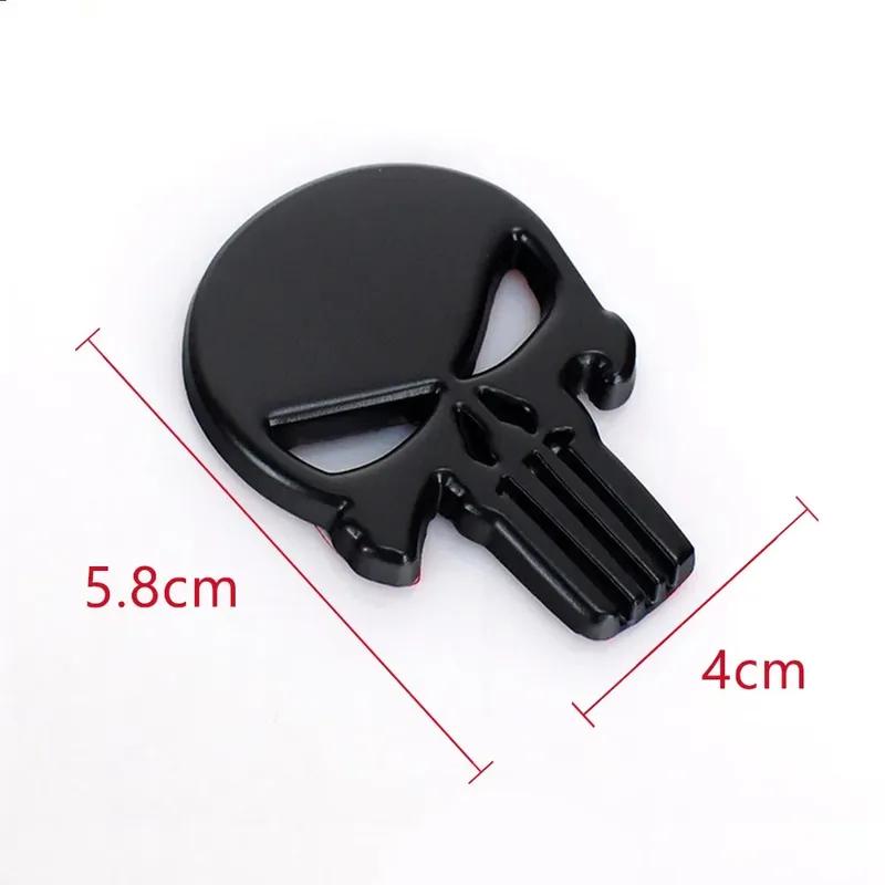 Skull Metal Car Stickers Car Emblem Scratch Stickers Fuel Tank Decoration Tail Side Marker Body Stickers