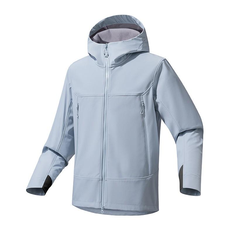 Unisex Softshell Jacket With Hood Skiing Hiking Outdoor Sports Windproof Warm Lightweight