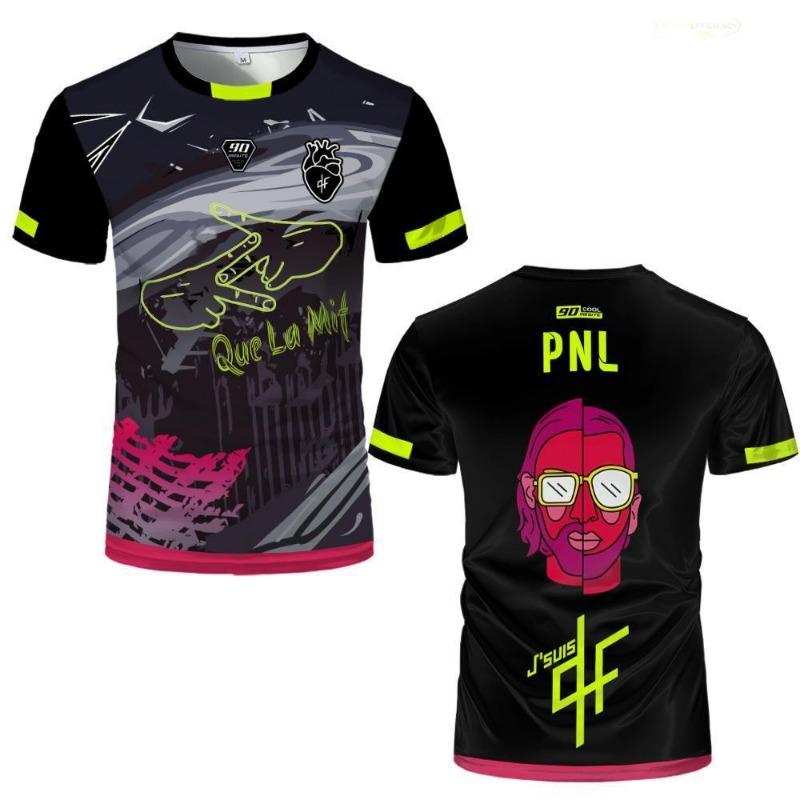 Maglia Stampata PNL J'suis QLF da 90 Minuti per Uomo e Donna Maglietta da Allenamento Calcio Manica Corta per Giovani Abbigliamento per Adulti e Bambini