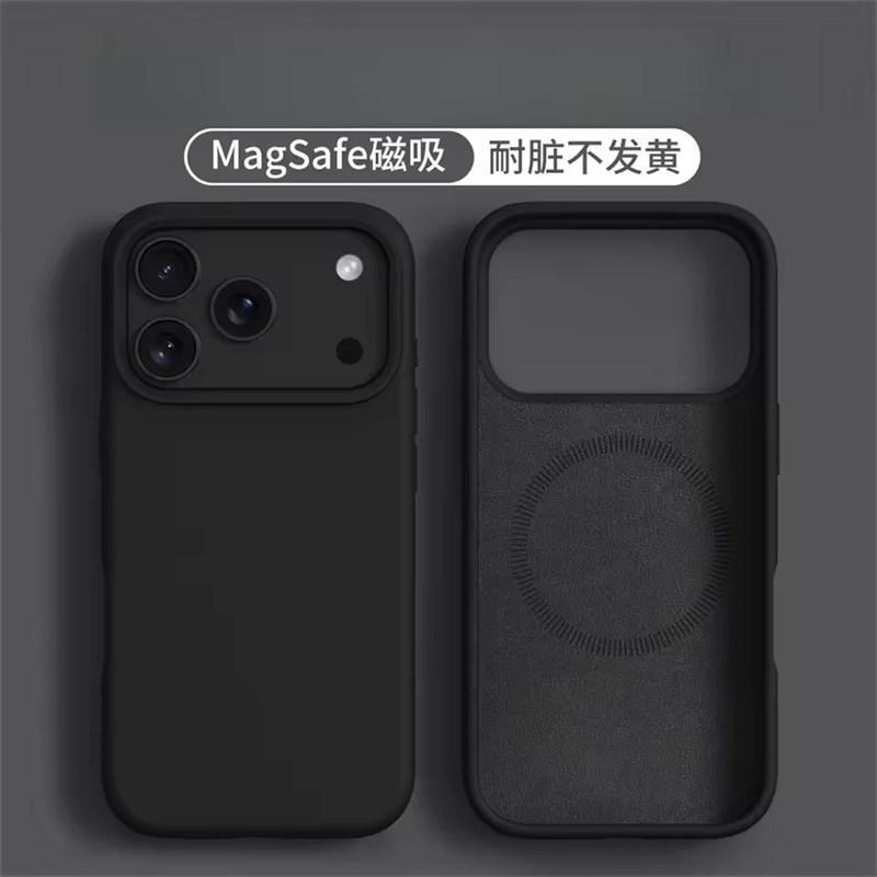 Liquid Silicone Magnetic for MagSafe Phone Case for IPhone 17 16 Pro Max 17 Ari 15 14 13 Solid Color Skin Protection Soft Back Cover