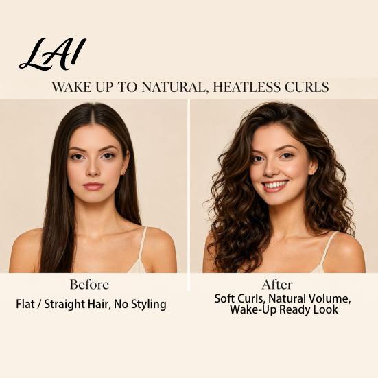 Women No Heat Curlers Hair Curling Headband with Scrunchies Curler Band Adjustable Drawstring Overnight Tool for Long Thick Sleeping