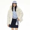 Anta Sports Retro Water-Resistant Loose Ivory White Short Down Jacket Women jackets 162548903N-1