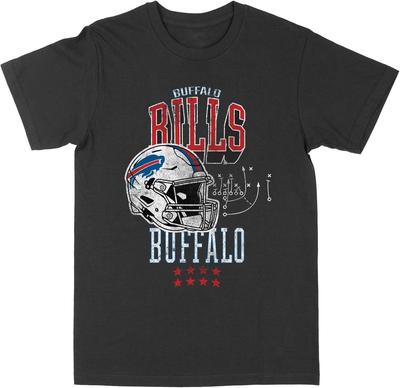 Philcos NFL Buffalo Bills Helmet Field Black T-Shirt