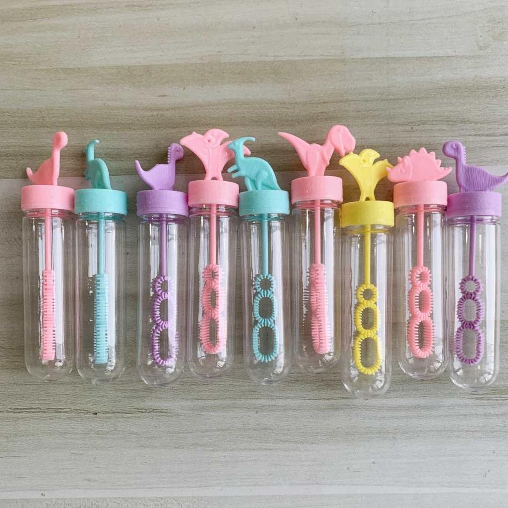 10pcs Blue Pink Green Bubble Soap Bottle Dinosaur Wand Tube Birthday Gifts for Guests Birthday Party Decorations Baby Kid Toy
