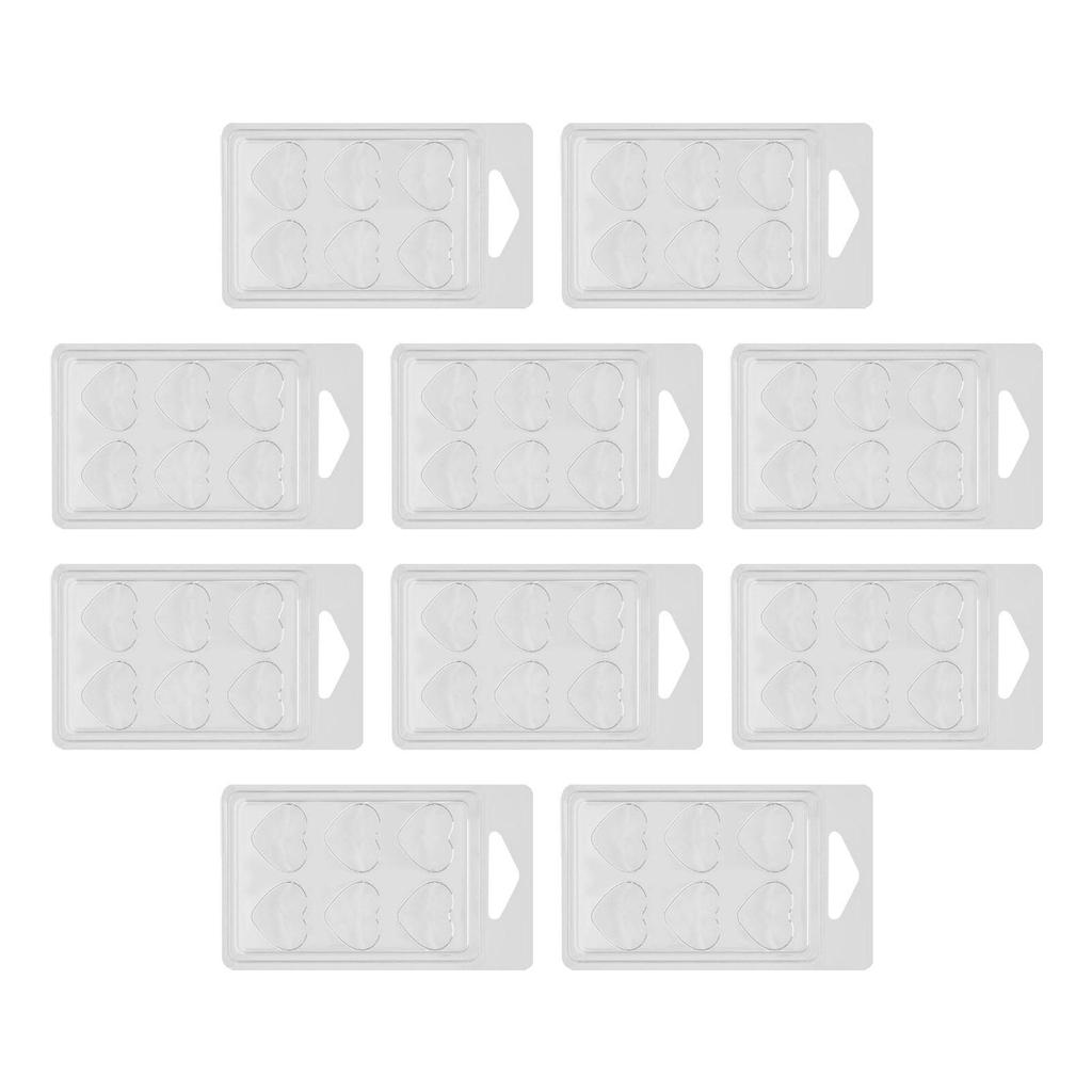100x Candles Melt Clamshells Molds DIY Sturdy Handmade Easy To Use Candle Container Candle Making for Wickless Tarts Candles
